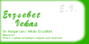 erzsebet vekas business card