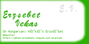 erzsebet vekas business card